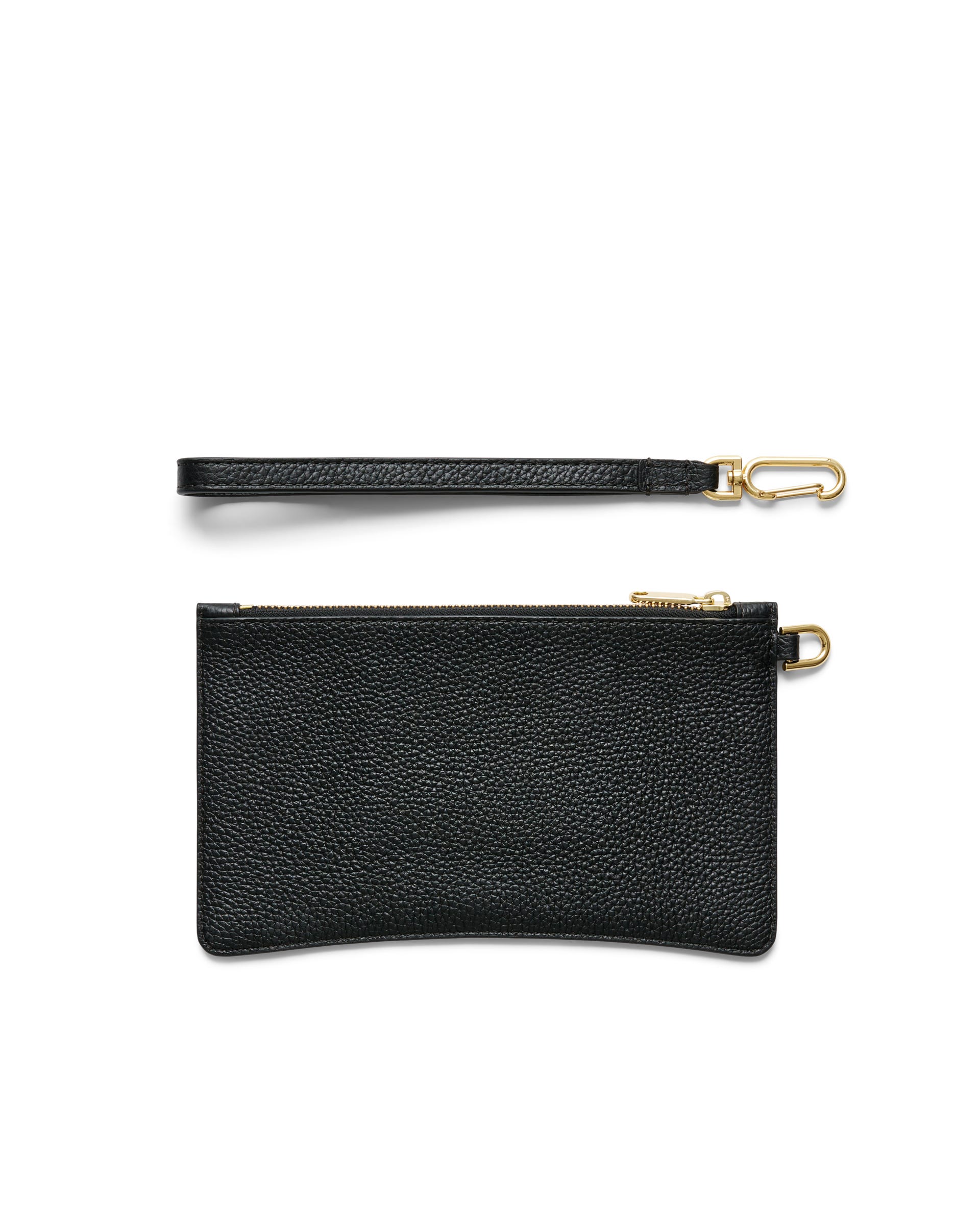ECCO Wristlet Pebbled レザークラッチバッグ - ブラック - Back