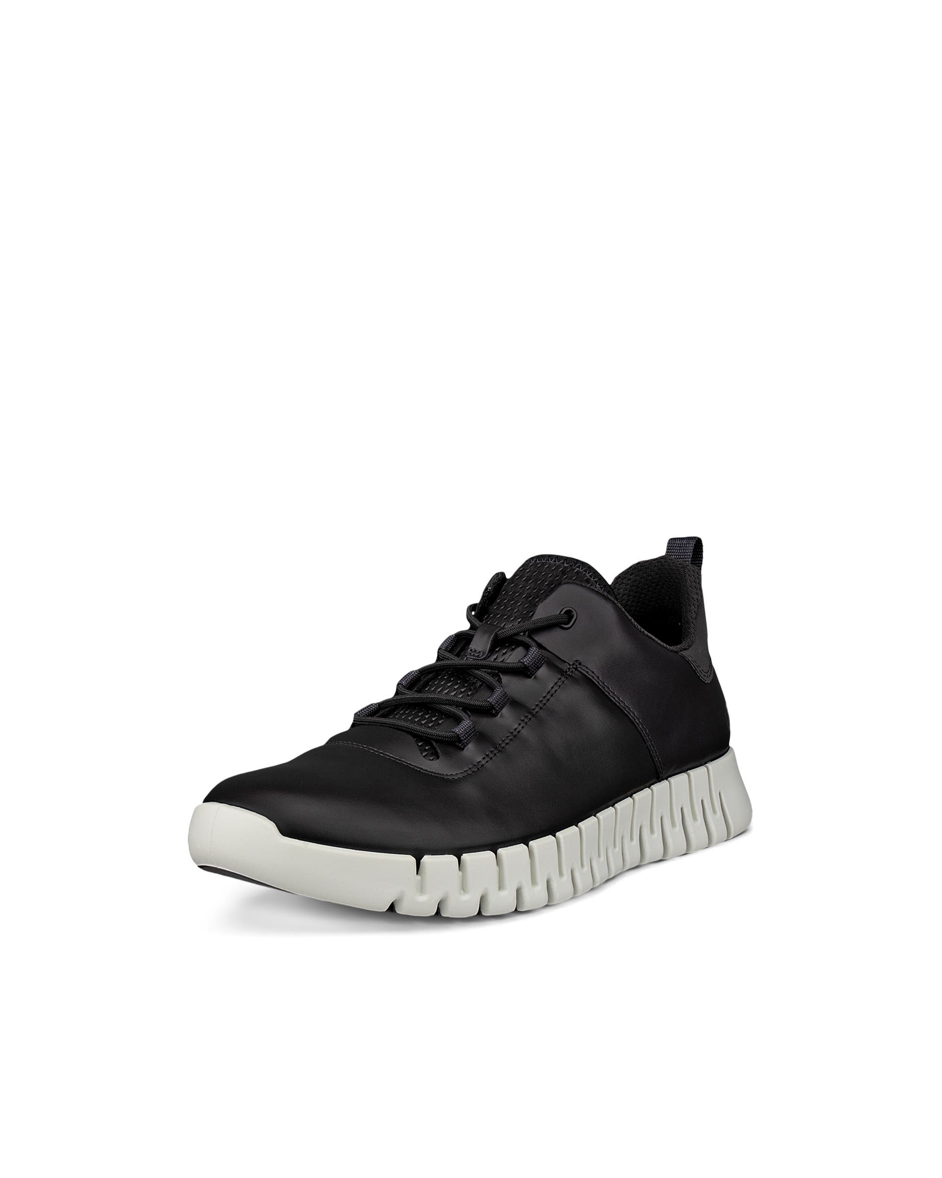 ECCO® Gruuv férfi bőr sneaker - Fekete - Main