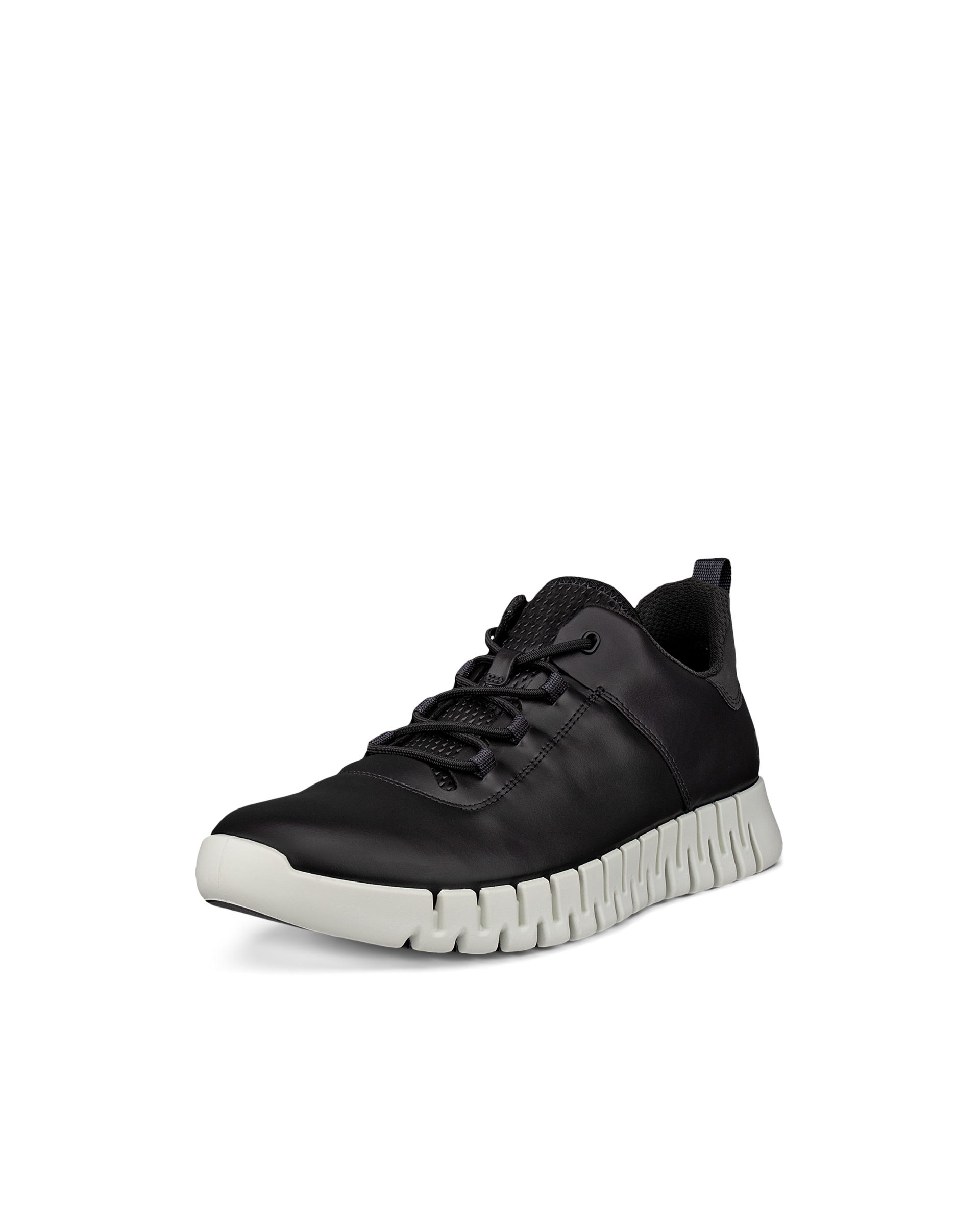 ECCO® Gruuv férfi bőr sneaker - Fekete - Main