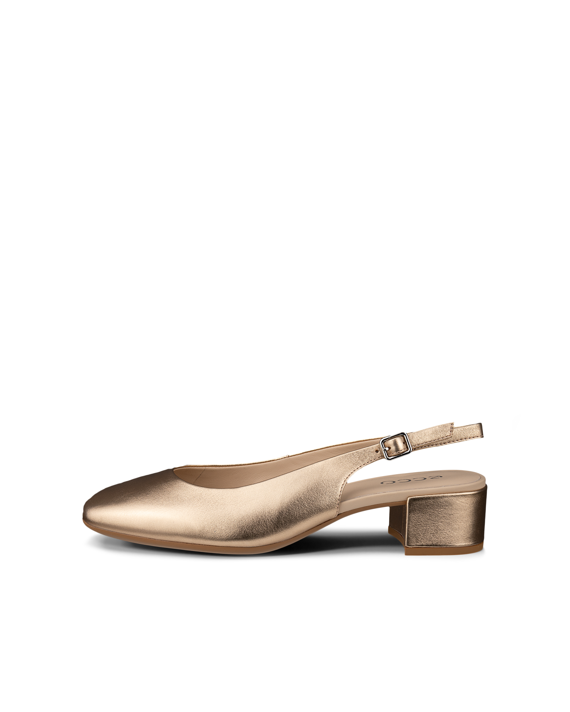 ECCO LIVA 35 - Damen Slingback-Lederpumps mit Absatz - Beige - 36