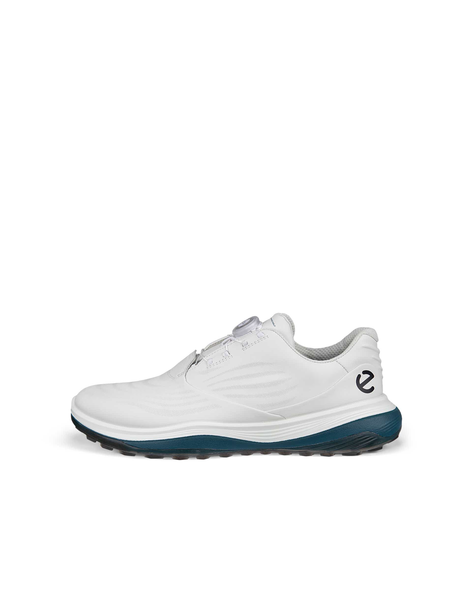 ECCO GOLF LT1 BOA Men メンズ レザーウォータープルーフゴルフシューズ - ホワイト - Outside