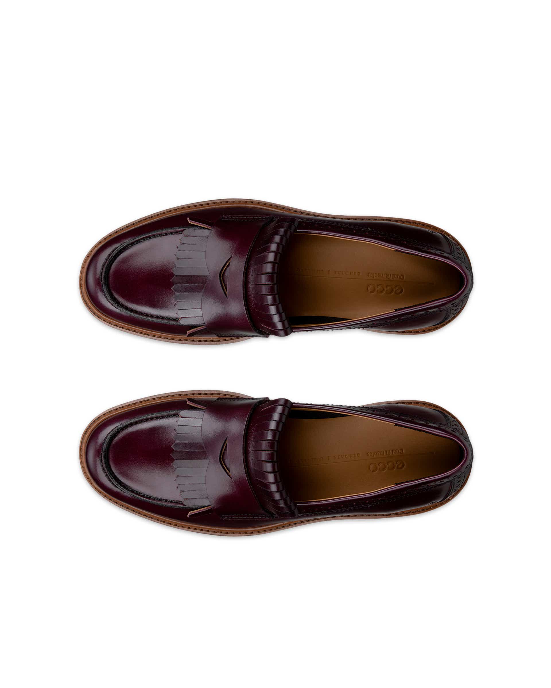 ECCO METROPOLE OSLO WOMEN'S LOAFER - Red - Top left pair