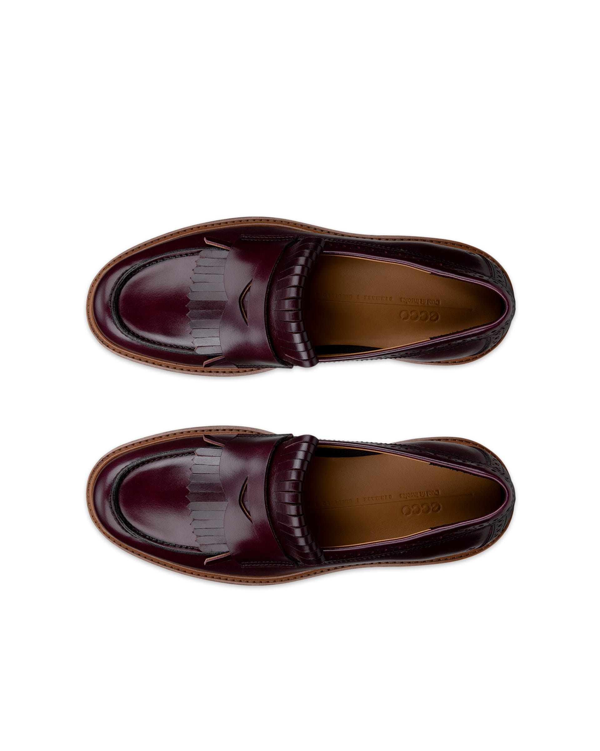 ECCO METROPOLE OSLO WOMEN'S LOAFER - Red - Top left pair