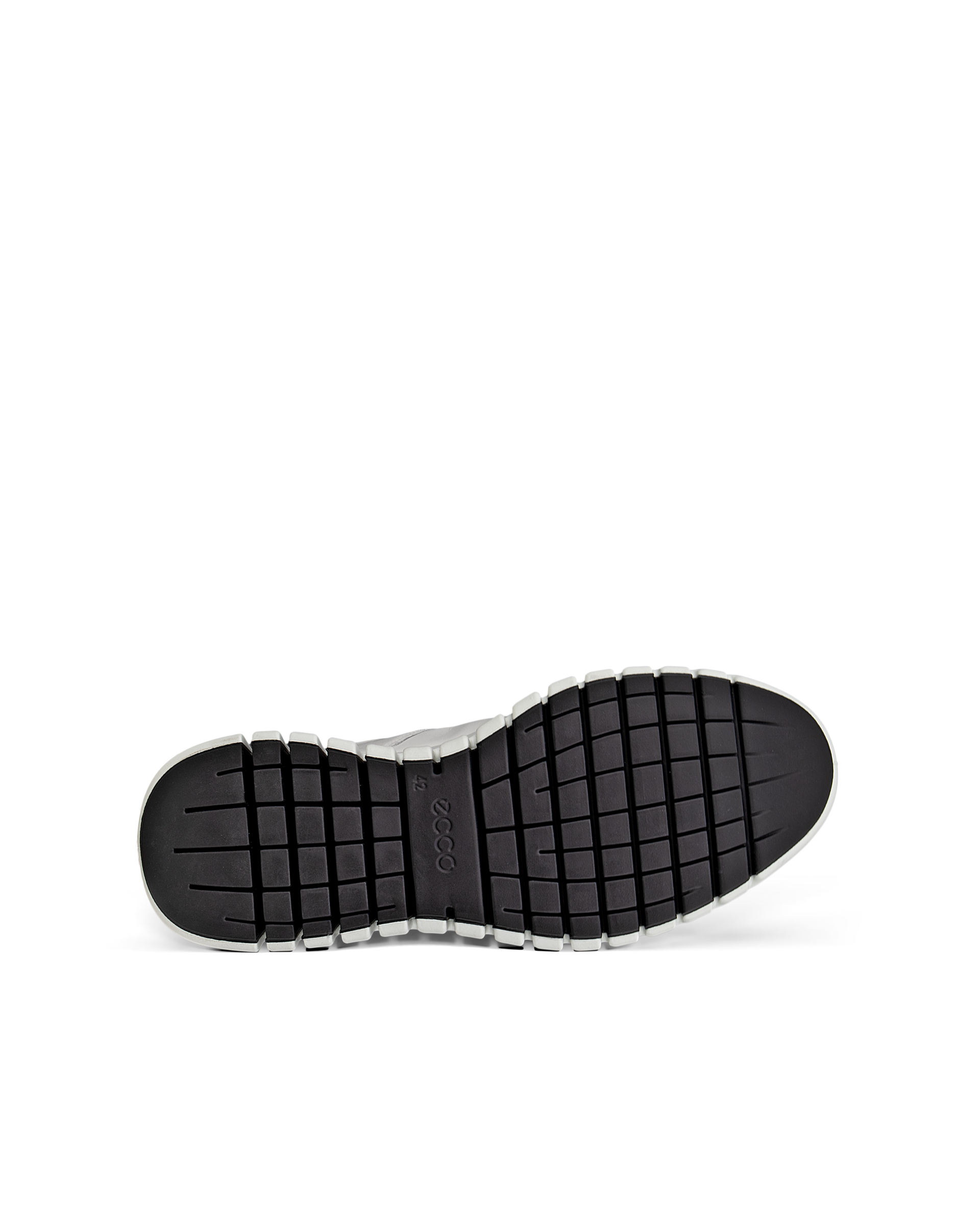 Men's ECCO® Gruuv Leather Trainer - White - Sole