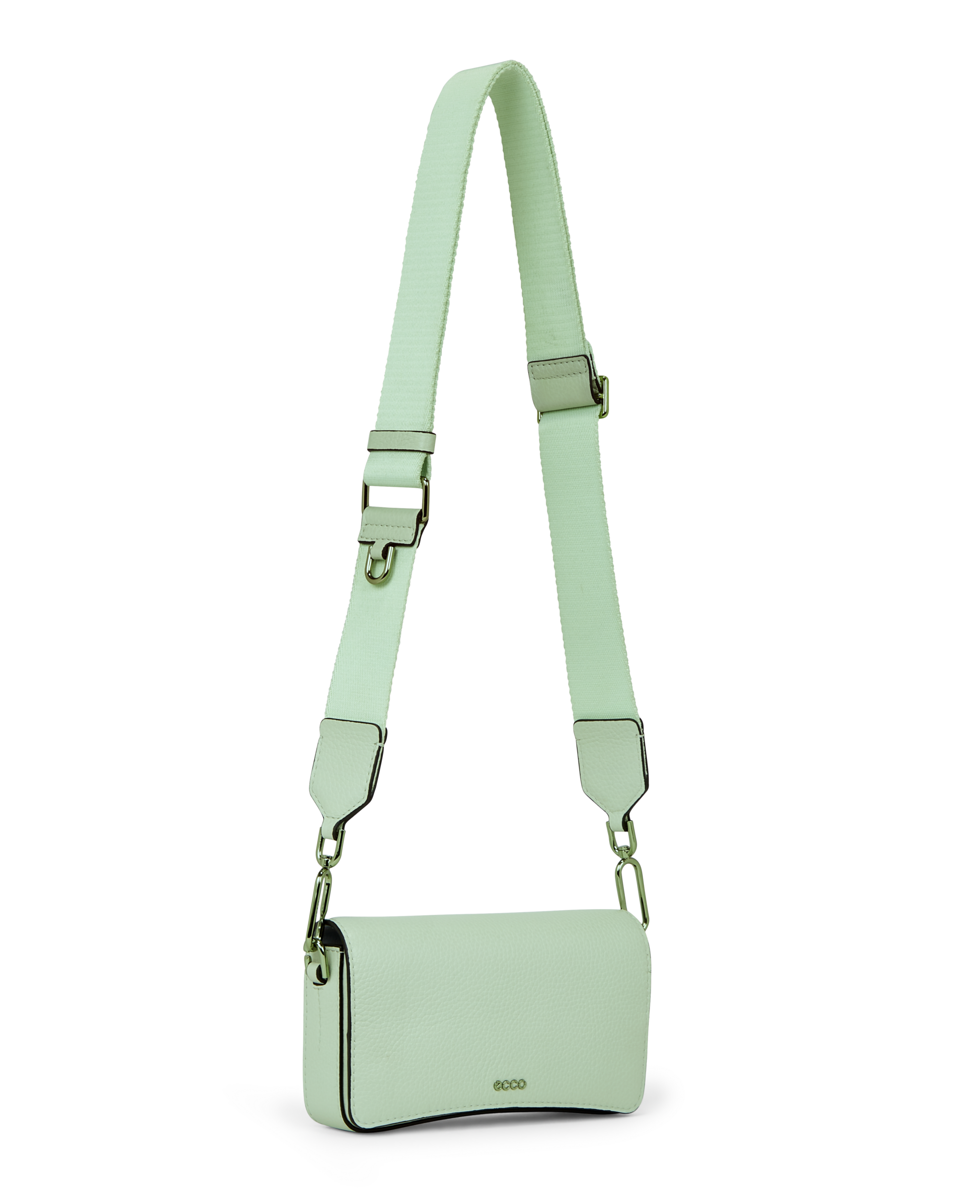 ECCO Pinch Small Pebbled レザークロスボディバッグ | グリーン
