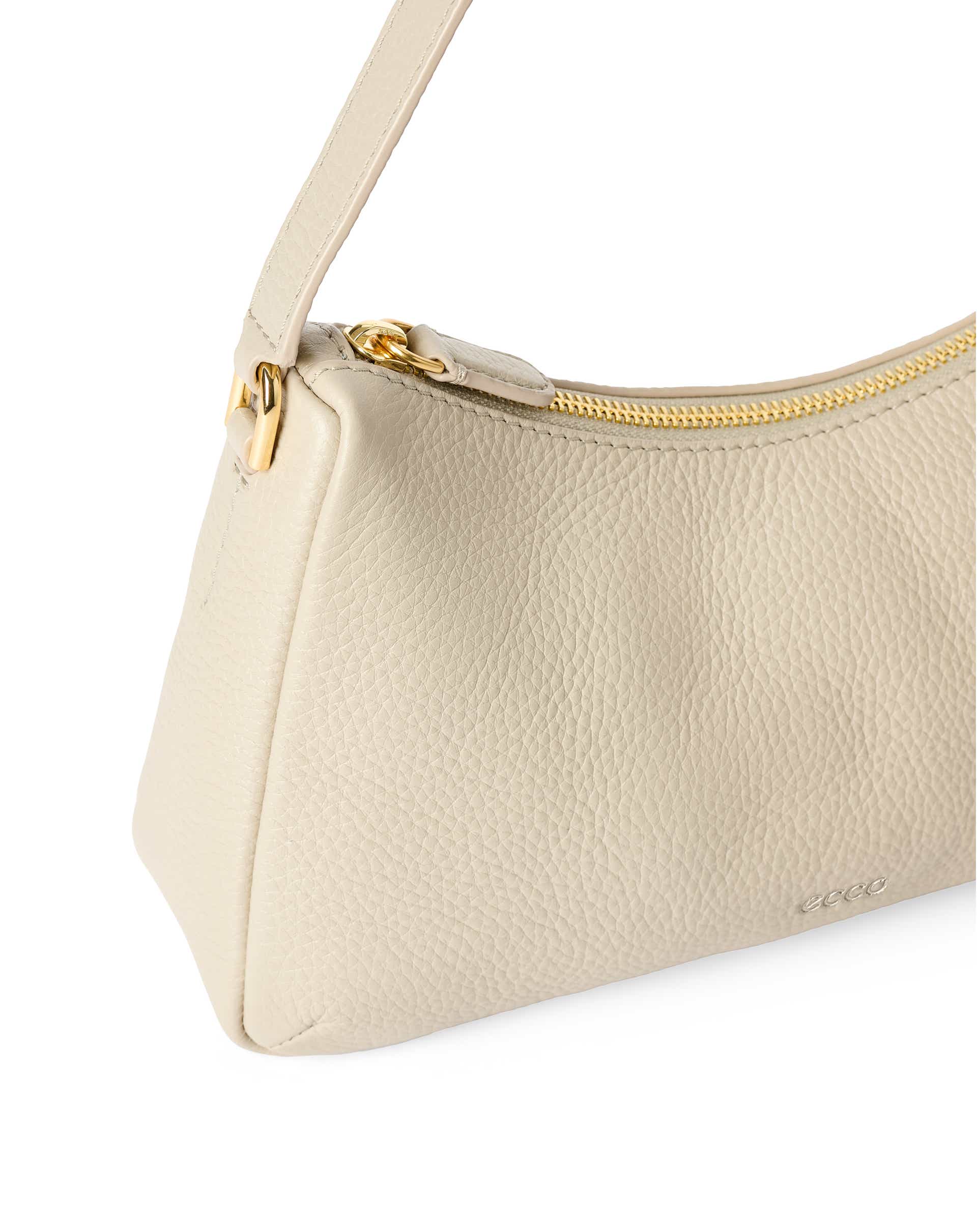 ECCO® Essential skuldertaske i læder - Beige - Detail-1