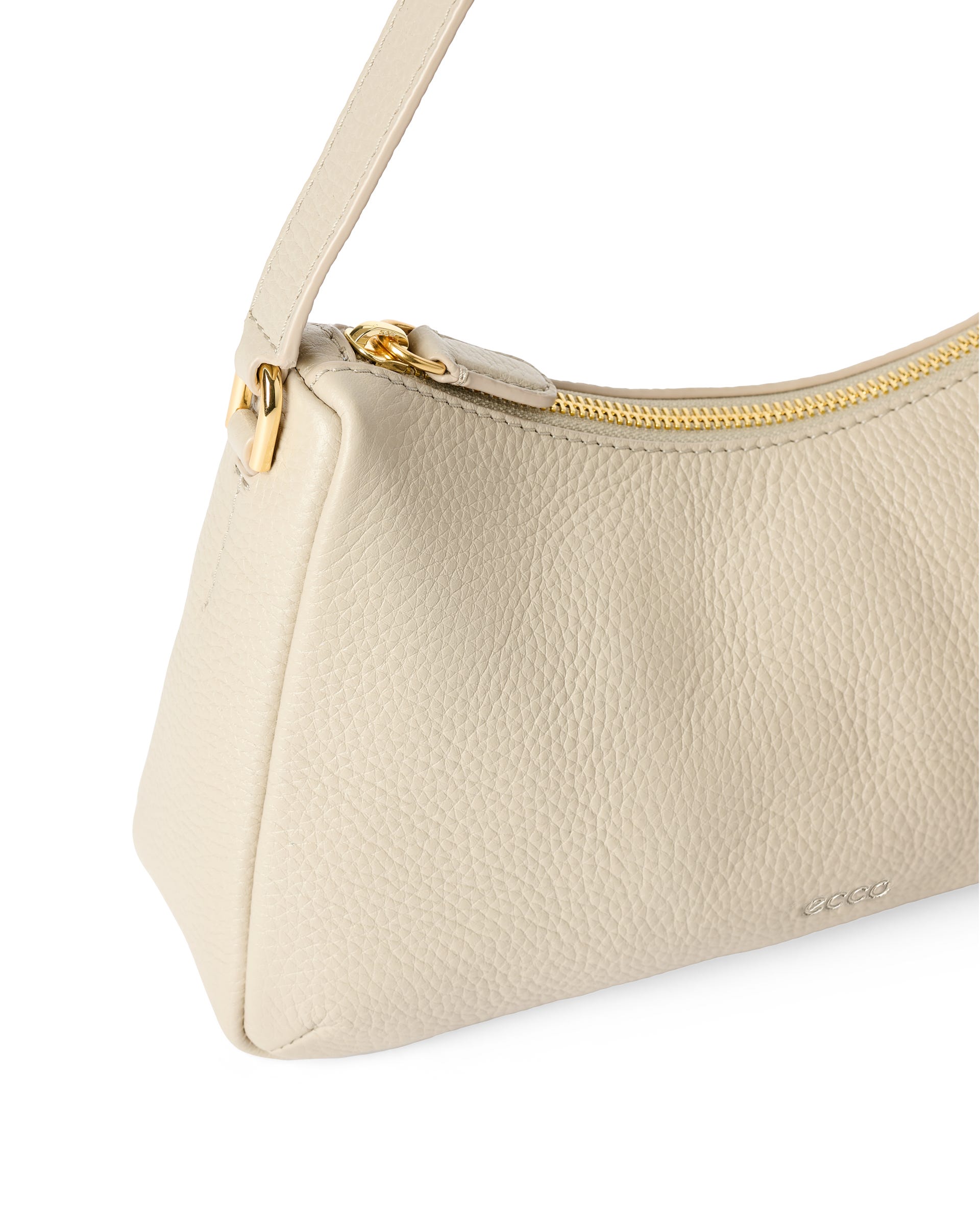 ECCO® Essential skuldertaske i læder - Beige - Detail-1