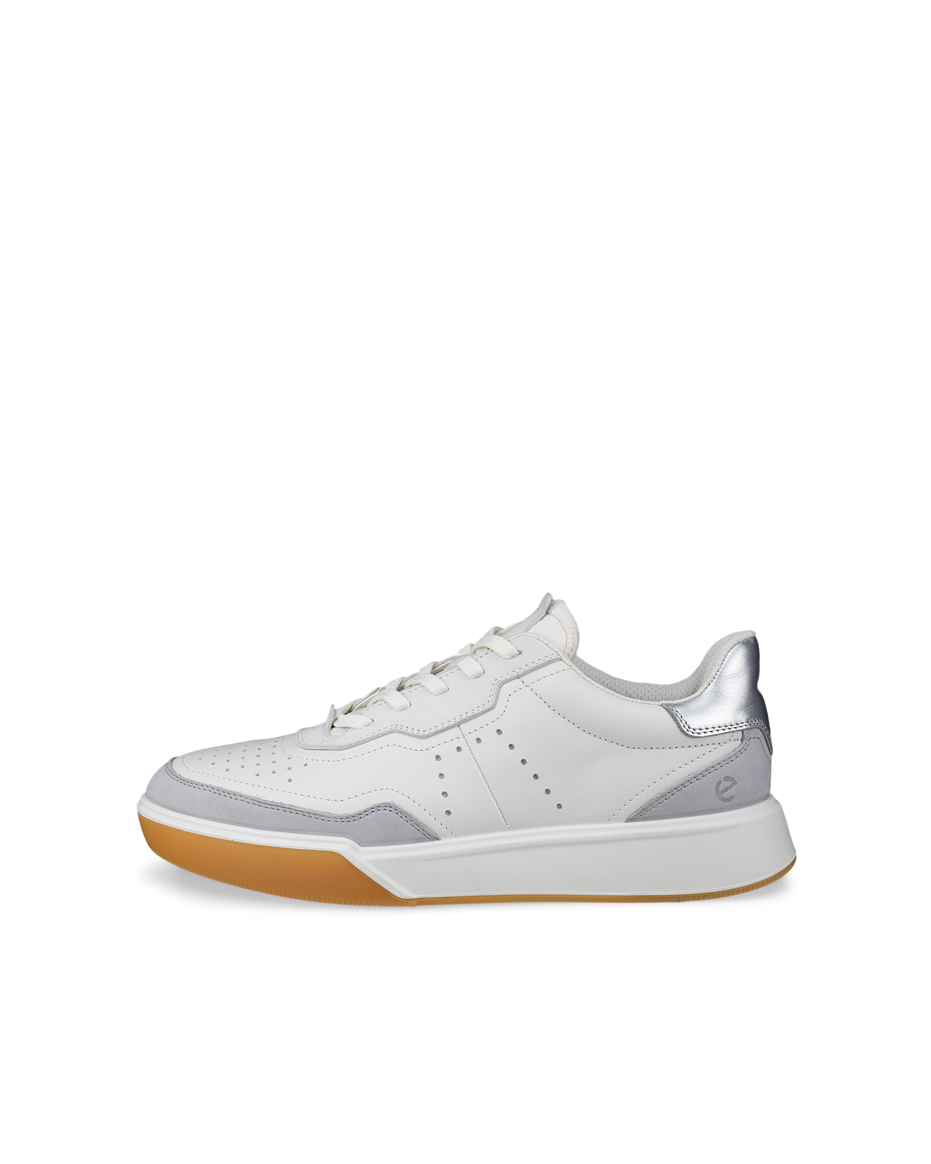 ECCO Street Court - Women's Leather Trainer - White - 37
