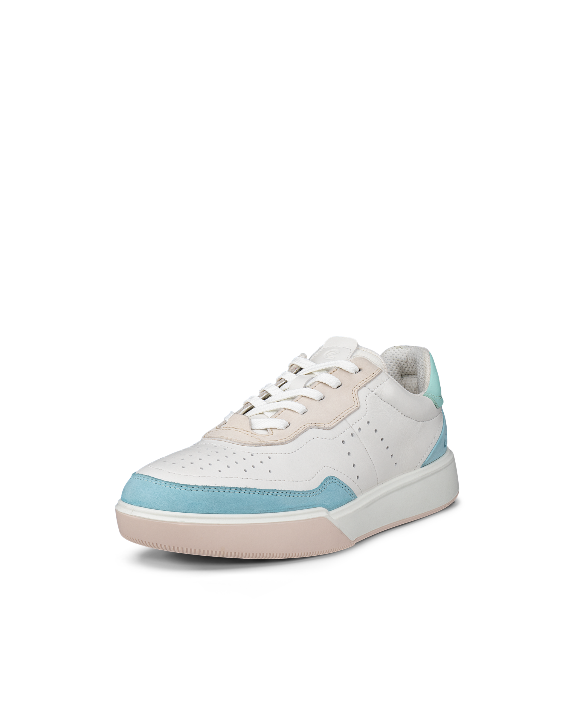 ECCO® Street Court baskets en cuir pour femme - Blanc - Main