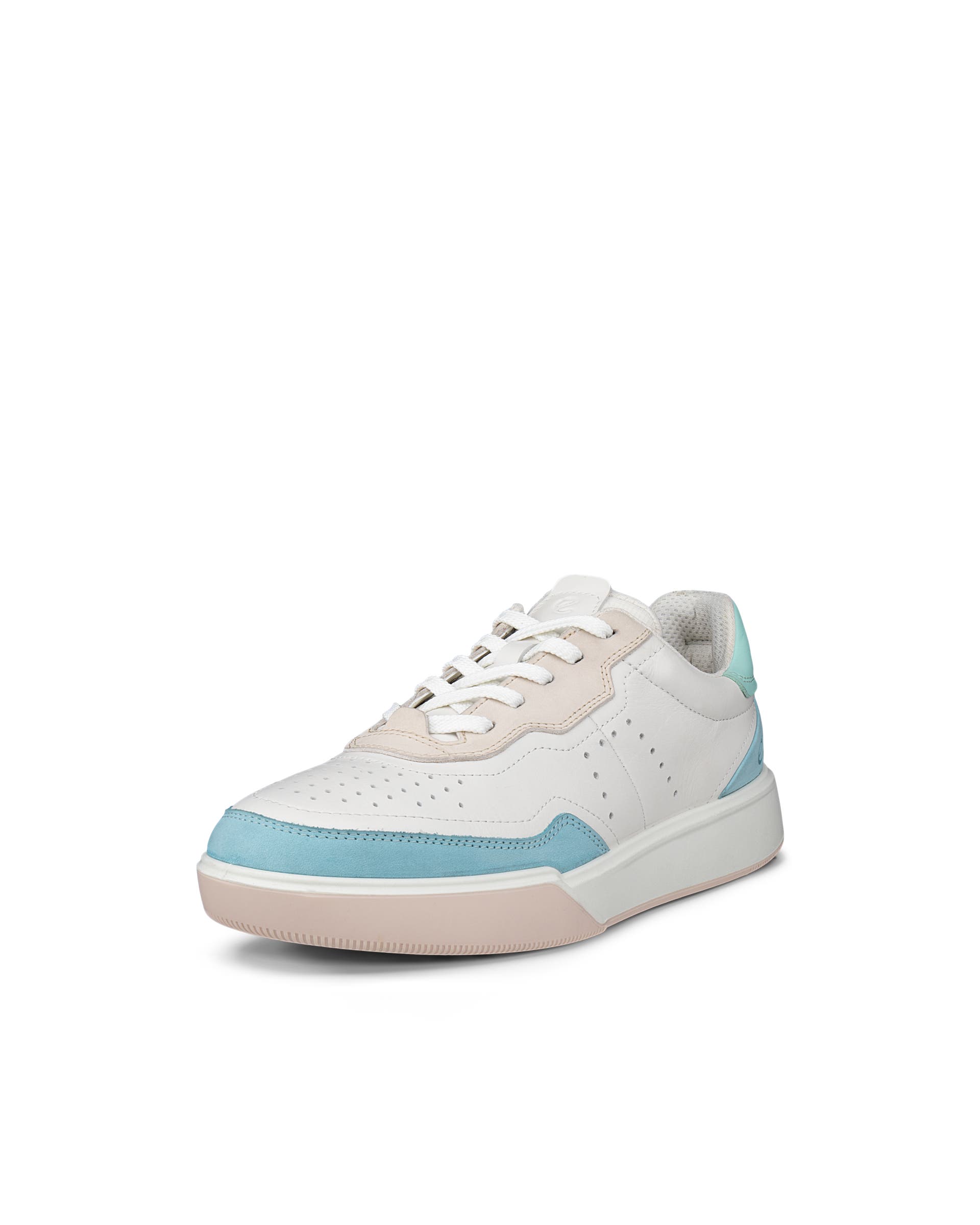 ECCO® Street Court baskets en cuir pour femme - Blanc - Main